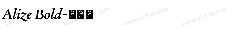 Alize Bold字体转换